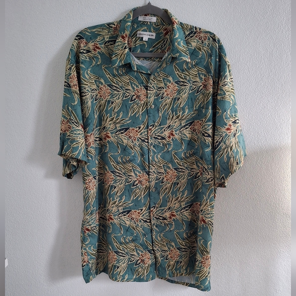 Pierre Cardin Vintage Floral Men's Shirt Sz L - Picture 1 of 10